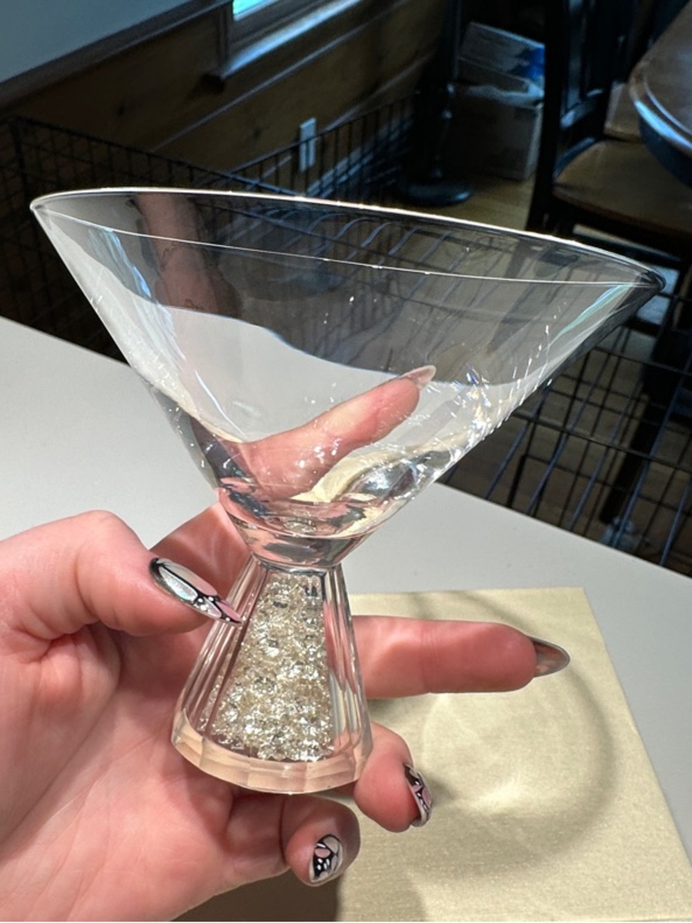 Clear Crystal Martini Glasses (Set of 2) - Picture 2 of 8